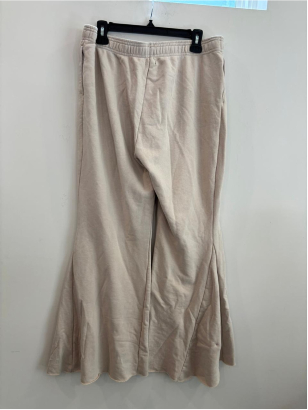Wild Fable Oatmeal Beige Wide Leg Sweatpants Flare Fleece Lounge Pants L #S13